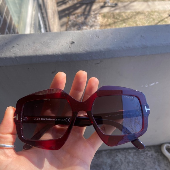 Tom Ford Burgundy Women's Sunglasses - Picture 5 of 5